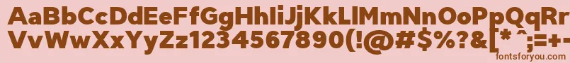 TriompheBlack Font – Brown Fonts on Pink Background