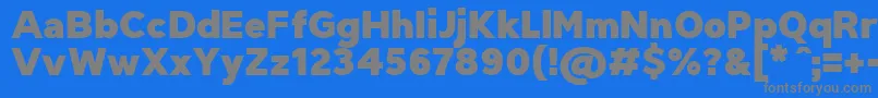 フォントTriompheBlack – 青い背景に灰色の文字