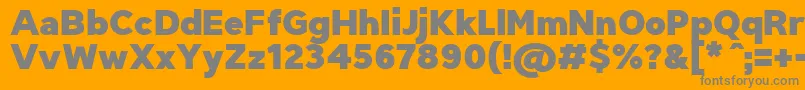 TriompheBlack Font – Gray Fonts on Orange Background