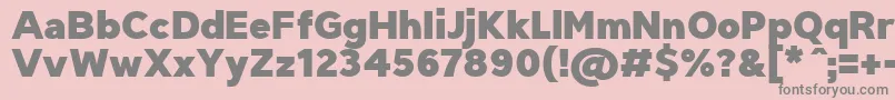 TriompheBlack Font – Gray Fonts on Pink Background