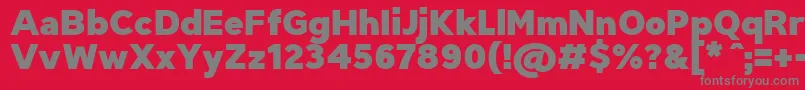 TriompheBlack Font – Gray Fonts on Red Background