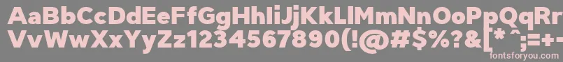 TriompheBlack Font – Pink Fonts on Gray Background
