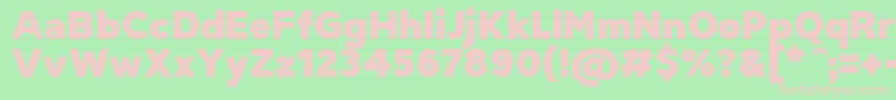 TriompheBlack Font – Pink Fonts on Green Background