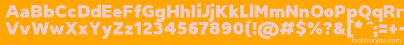 TriompheBlack Font – Pink Fonts on Orange Background
