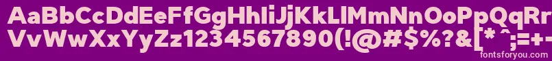 TriompheBlack Font – Pink Fonts on Purple Background