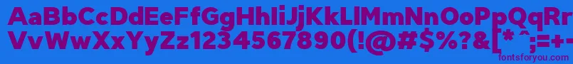 TriompheBlack Font – Purple Fonts on Blue Background