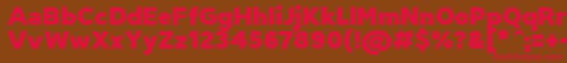 TriompheBlack Font – Red Fonts on Brown Background