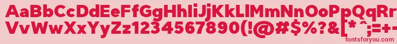 TriompheBlack Font – Red Fonts on Pink Background