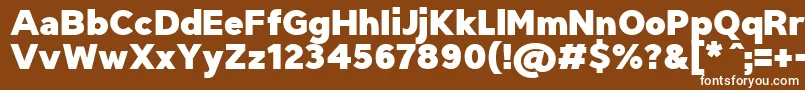 フォントTriompheBlack – 茶色の背景に白い文字