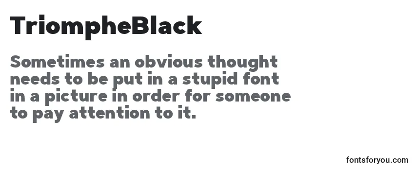 Review of the TriompheBlack Font