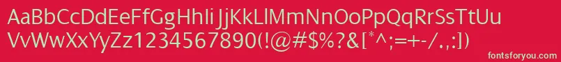 フォントDialogLight – 赤い背景に緑の文字