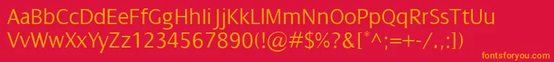fuente DialogLight – Fuentes Naranjas Sobre Fondo Rojo