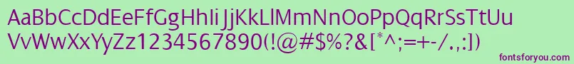Шрифт DialogLight – фиолетовые шрифты на зелёном фоне