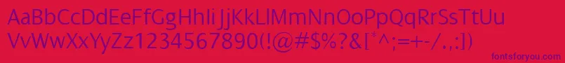 Шрифт DialogLight – фиолетовые шрифты на красном фоне