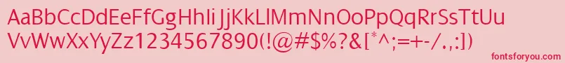 Шрифт DialogLight – красные шрифты на розовом фоне