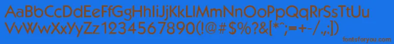 KoblenzserialRegular Font – Brown Fonts on Blue Background