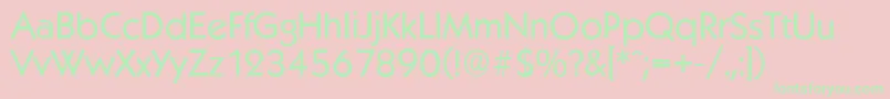 KoblenzserialRegular Font – Green Fonts on Pink Background