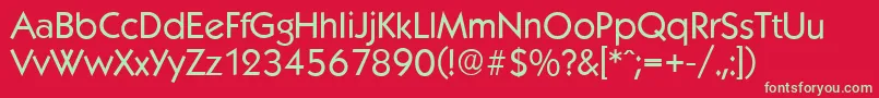 KoblenzserialRegular Font – Green Fonts on Red Background