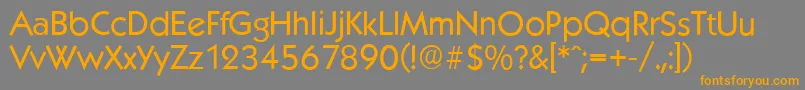 KoblenzserialRegular Font – Orange Fonts on Gray Background