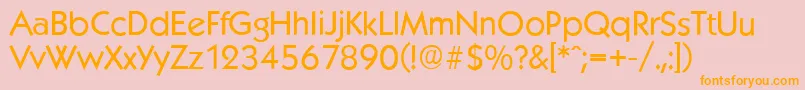KoblenzserialRegular Font – Orange Fonts on Pink Background