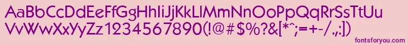 KoblenzserialRegular Font – Purple Fonts on Pink Background