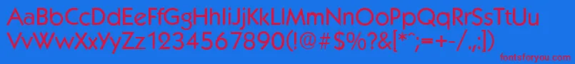 KoblenzserialRegular-fontti – punaiset fontit sinisellä taustalla