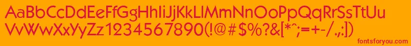 KoblenzserialRegular Font – Red Fonts on Orange Background