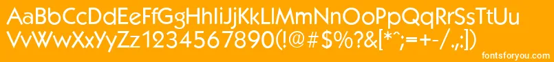 KoblenzserialRegular Font – White Fonts on Orange Background