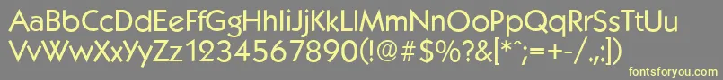 KoblenzserialRegular Font – Yellow Fonts on Gray Background