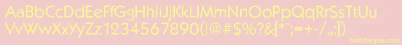 KoblenzserialRegular Font – Yellow Fonts on Pink Background