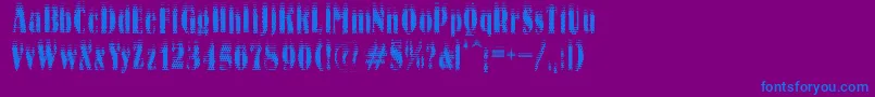 Kocity Font – Blue Fonts on Purple Background