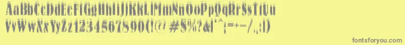 Шрифт Kocity – серые шрифты на жёлтом фоне