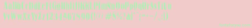 フォントKocity – ピンクの背景に緑の文字