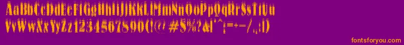 Kocity Font – Orange Fonts on Purple Background