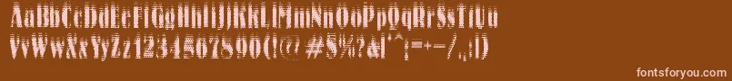 Kocity Font – Pink Fonts on Brown Background