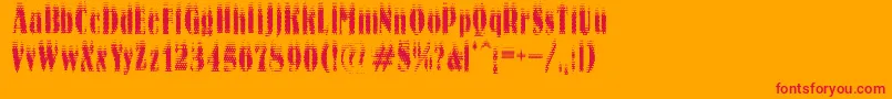fuente Kocity – Fuentes Rojas Sobre Fondo Naranja
