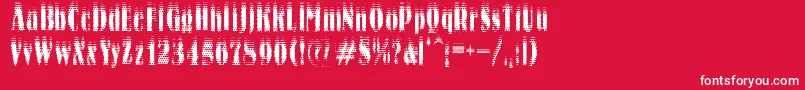 Kocity Font – White Fonts on Red Background