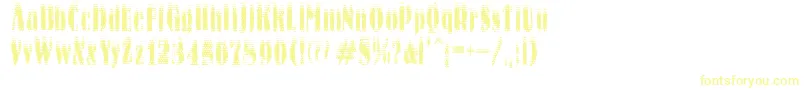 Kocity Font – Yellow Fonts on White Background