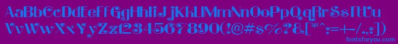 Ladybug Font – Blue Fonts on Purple Background