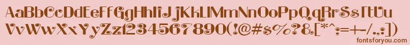 Ladybug Font – Brown Fonts on Pink Background