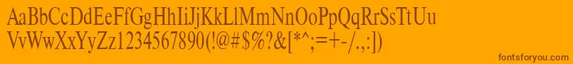 Timeset70n Font – Brown Fonts on Orange Background