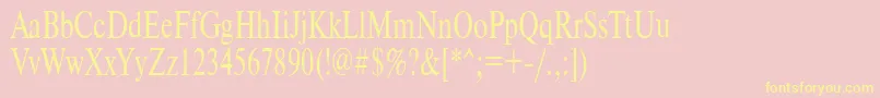 Timeset70n Font – Yellow Fonts on Pink Background