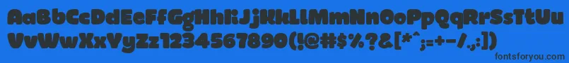 Smile Font – Black Fonts on Blue Background