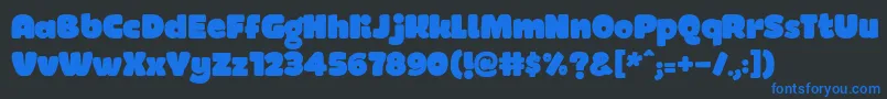 Smile Font – Blue Fonts on Black Background