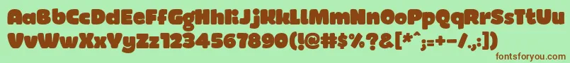 Smile Font – Brown Fonts on Green Background