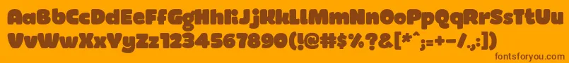 Smile Font – Brown Fonts on Orange Background