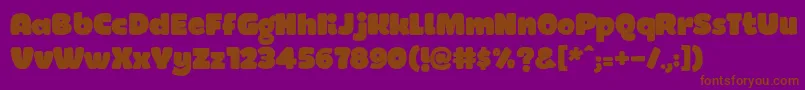 Smile Font – Brown Fonts on Purple Background