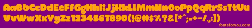 Weitere Informationen zur Smile-Schriftart Smile-Schriftart – Orangefarbene Schriften auf violettem Hintergrund