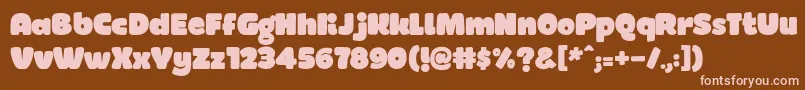 Smile Font – Pink Fonts on Brown Background