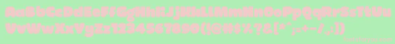 Smile-fontti – vaaleanpunaiset fontit vihreällä taustalla